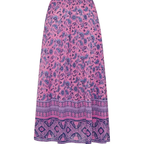 Spell & The Gypsy Collective Journey Midi Skirt in Mulberry, Size Medium - Picture 4 of 8